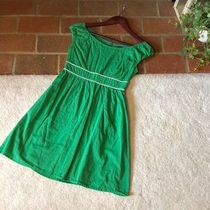 Kelly green empire waist dress